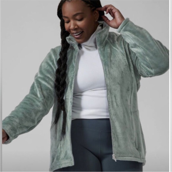 Athleta Recover Stretch Fleece Full Zipped Jacket size medium tall BLACK - Picture 9 of 9